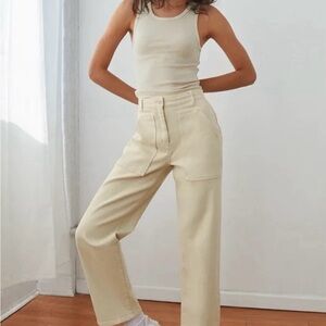 Aritzia Wilfred Free Modern Utility Pant in Pear Sorbet